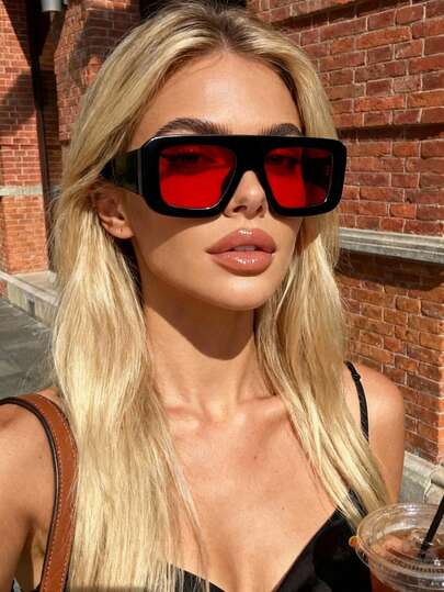 1pc Men's Oversized Thickened High-End Feeling Cool Aviator Fashion Glasses For Driving, Riding, Beach,Outfits, Party Shades Accessories