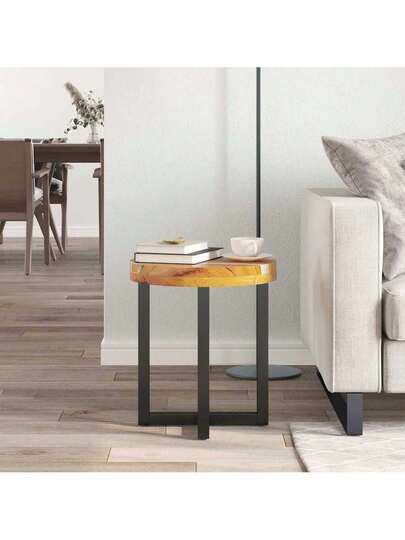 VidaXL Coffee Tafel 40x45 Cm Solid Teak Polyresin view 3