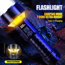 1 Đèn pin LED di động hiển thị nguồn COB Đèn cắm trại có giá đỡ có thể gắn, có thể sạc lại và chống nước, thích hợp cho cắm trại ngoài trời Chiếu sáng khẩn cấp tại nhà - Nhiều màu - Xem 2