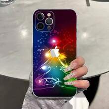 Custodia trasparente in TPU per telefono con albero di Natale, compatibile con 17, 11, 12, 13, 14, 15, 16 Pro Max, 16 Plus