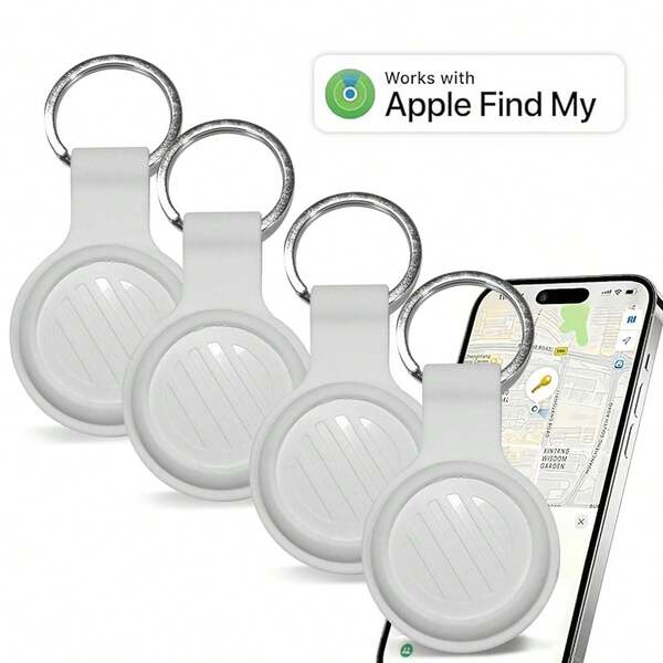 Airtags Gepäcktracker, Schlüsselfinder und Artikelortungsgerät für iOS-Geräte, geeignet für Koffer, Rucksäcke und Taschen, mit eingebautem austauschbarem Akku