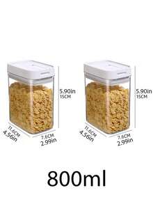 1 szt./2 szt. słoików na żywność z zamknięciem, słoiki do przechowywania zbóż w kuchni, pudełka do przechowywania przekąsek i orzechów, pojemniki na chrupiące produkty do lodówki, słoiki plastikowe, pudełka do przechowywania w kuchni, pudełka do przechowywania w szafce, pudełka do przechowywania żywności, pudełka na przyprawy, pudełka na cukier, pudełka na kawę, dekoracje do domu, prezenty dla przyjaciół