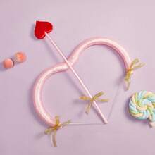 Cupid Bow And Arrow Set, Valentine's Day Cupid Costume Photo Props For Adults And Teens - Pink - View 4