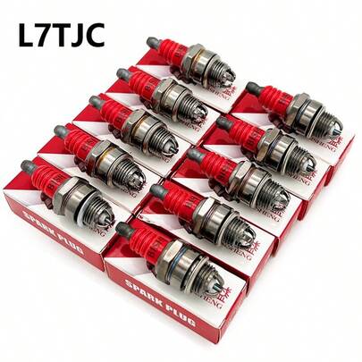10 peças de vela de ignição L7TJC para motosserra a gasolina e roçadeira