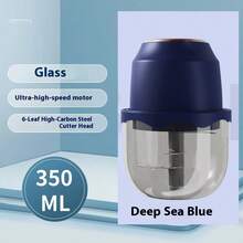 1pc 350ML Wireless Multifunctional Electric Food Processor, 40W Power, Silicone Gasket, Anti-Slip, Good Texture And Quality, Convenient. Home Food Processor, Cooking Assistant, Suitable For Baby Food Preparation And Cooking Ingredient Chopping