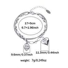 Vòng tay hai lớp hạt sao bạc Sterling 925, trang sức vòng tay hạt lấp lánh cao cấp, thích hợp đeo hàng ngày, đi nghỉ, dự tiệc, làm quà tặng ngày lễ - Màu Bạc Cổ - Xem 4