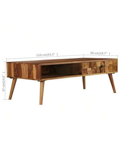 VidaXL Coffee Tafel 110x50x37 Cm Acacia Wood Honey Finish view 11