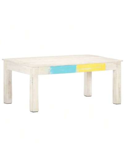 VidaXL Coffee Tafel 110x60x45 Cm Solid Mango Wood Wit view 11