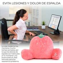 ELE-GATE Strawberry Plush Lumbar Support Long 60CM - Pink - View 5