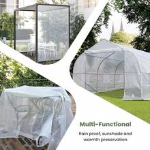 1 pieza Lona transparente resistente y resistente al agua, lona protectora transparente multiusos de 20 mil, con bordes reforzados, lona impermeable para exteriores resistente a rayos UV (Lona de malla transparente)