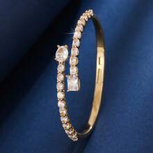 1 件优雅奢华时尚女士合成锆石手链，适合日常佩戴 - 手鐲 - 查看 17