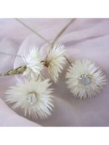 混合干麦秆菊花束，带茎干麦秆菊花头，干花摆件，家居装饰，婚礼花艺装饰