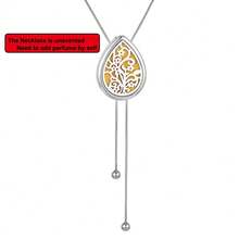 新款长流苏香薰项链水滴形香水精油扩散器项链流苏吊坠项链毛衣链香氛香薰珠宝女式小盒流苏项链 - #WaterDrop - 查看 8