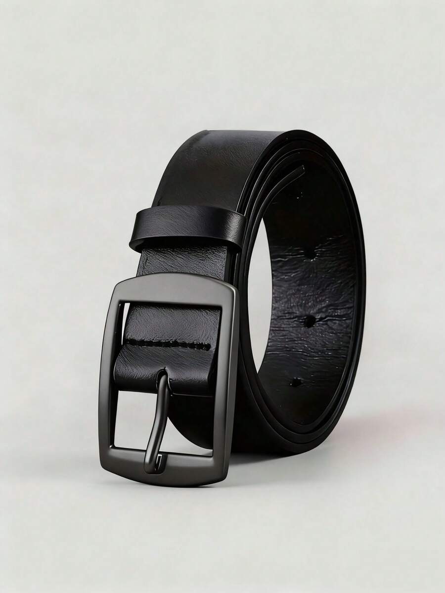 1 chiếc thắt lưng da PU thời trang nam - Thiết kế cổ điển, khóa trơn, phù hợp cho sinh hoạt hàng ngày, trang phục thường ngày và các dịp công sở, điều chỉnh thoải mái, thể hiện nét quyến rũ cổ điển, lựa chọn lý tưởng cho trang phục mùa thu/thành thị, thời trang mùa đông Giáng sinh cổ điển dành cho nam giới, cũng là một món quà tuyệt vời cho bạn trai.