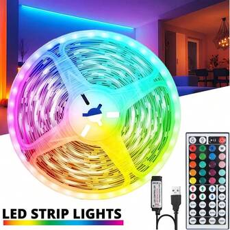 RGB 3535 LED 灯带 USB 供电变色 44 键遥控夜灯 适用于万圣节装饰