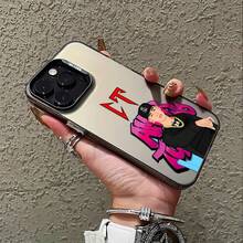 Estuche para 16, 15, 14, 13, 12, 11 Pro, X, XR, XS, 8, Plus - Diseño de Personaje Rapper CT - Cubierta Trasera Mate Antigolpes17  17promax - Negro - Ver 4