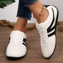 Women Classic Retro Gum Sole Fashion Sneakers Chunky Shoes For Outdoor Office Work Walking Travel Sport Tennis Shoes Four Season - 白色 - 查看 9