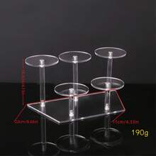 1 pieza, Estante de almacenamiento de cosméticos de acrílico transparente - Soporte de exhibición de varios niveles en forma octagonal, trapezoidal y circular, adecuado para tiendas de cosméticos, mostradores de belleza, almacenamiento de brochas de maquillaje y unidades de exhibición transparentes. - Transparente - Ver 11