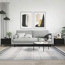 vidaXL 2 Stück Couchtische, Schwarz, 50x50x40 Cm, Holzwerkstoff - Black - View 1