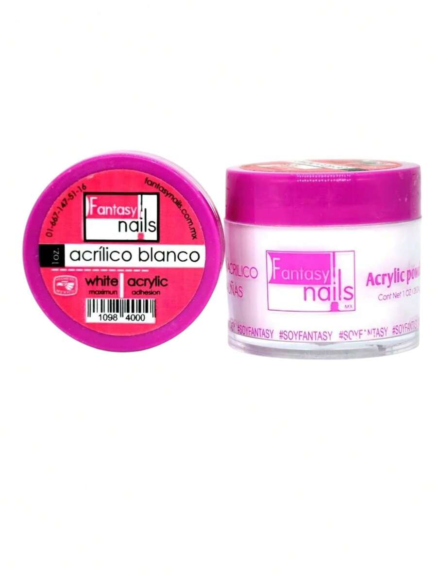 White 1oz - Make Cover Acrylic Powder For Fantasy Nails - White 1oz - View 1