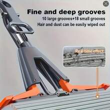Mop And Wall-Mounted Storage Rack - Wet And Dry Dual-Use, Hands-Free, Suitable For Bathroom, Kitchen, Glass, Tile And Hardwood Floors, Stainless Steel/PP Material, Multi-Surface Cleaning, Ergonomic Design, Durable Construction - Nhiều màu - Xem 7