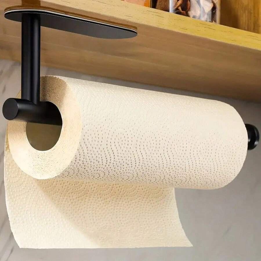 Punch-Free Kitchen Paper Towel Holder – Space-Saving Stainless Steel Organizer For Wall, Cabinet, Or Under Sink Use Home Decor, Party Storage, Christmas Storage, New Year Storage