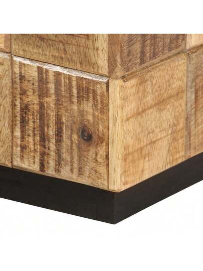 VidaXL Coffee Tables Pcs Block Rough Mango Wood view 5