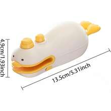 3-IN-1 Mini Bag Sealer, Duck Chip Bag Sealer Heat Seal With Cutter & Magnet, Cute Magnet Mini Bag Resealer Machine For Plastic Bags Snack Bags (Yellow) - 黃色 - 查看 6