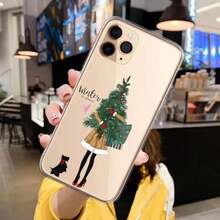 Custodia telefonica trasparente regalo di Natale e Capodanno per ragazze, compatibile con 14 13 12 11 Pro MAX XR X XS SE 7 8 6Plus, cover morbida, compatibile con custodia Galaxy S17, S17 Pro, S17 Pro Max - 03 - Visualizzare 6