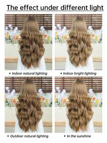 28 Inch Brown Wig With Bangs, Wavy Curly, Made Of Synthetic Fiber, Natural Appearance, Heat Resistant Fiber, Suitable For Daily, Party, School And Other Occasions