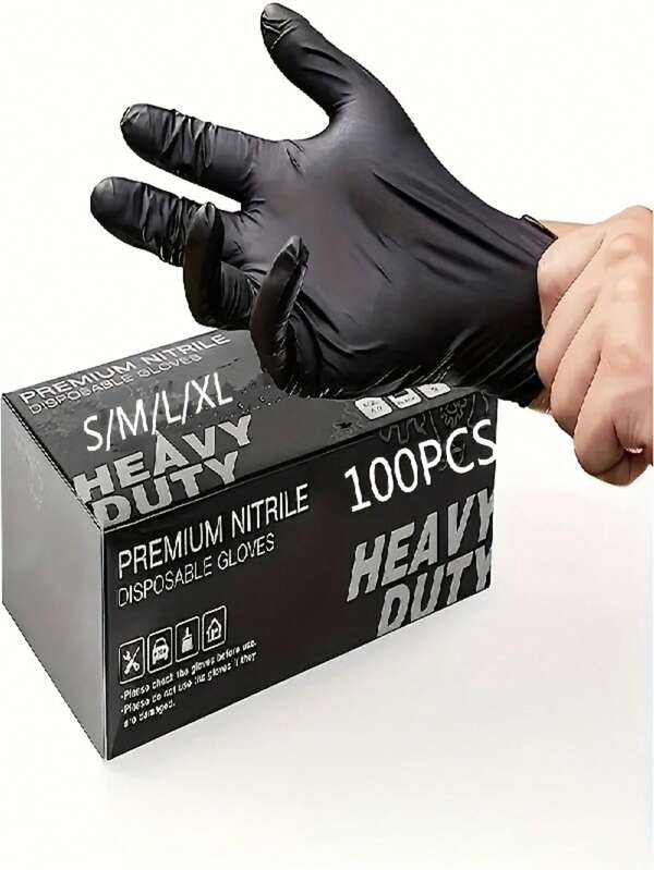 50pcs / 30pcs Black Disposable Nitrile Gloves - Waterproof, Durable, Lightweight, Suitable For Household Cleaning, Pet Care, Hair Dye Applications - Lead-Free And Alcohol-Free (S/M/L Size), Multi-Functional Cleaning Gloves, Fashionable Cleaning Gloves, Kitchen Gloves/Elastic Gloves/Durable Gloves