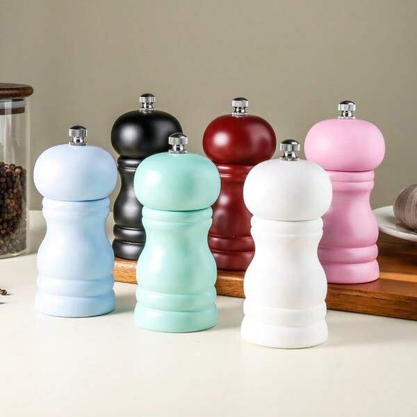 1 pieza Molinillo de pimienta manual, Botella moledora de polvo de pimienta y especias pequeña