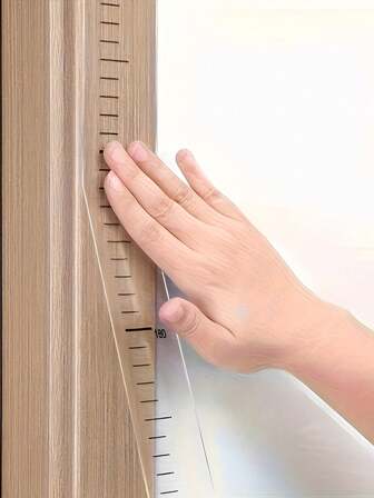 Adesivo de parede removível e transparente com escala de 200 cm para medição de altura (1 unidade). Sem resíduos, design minimalista, ideal para decoração de ambientes, arte de parede, decoração de casa, projetos DIY e como ferramenta de medição para decoração de paredes. Fácil de aplicar e reutilizável, aprimora a decoração de interiores moderna.