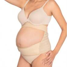 Faja de maternidad ajustable para alivio de espalda y vientre - Beis - Ver 1