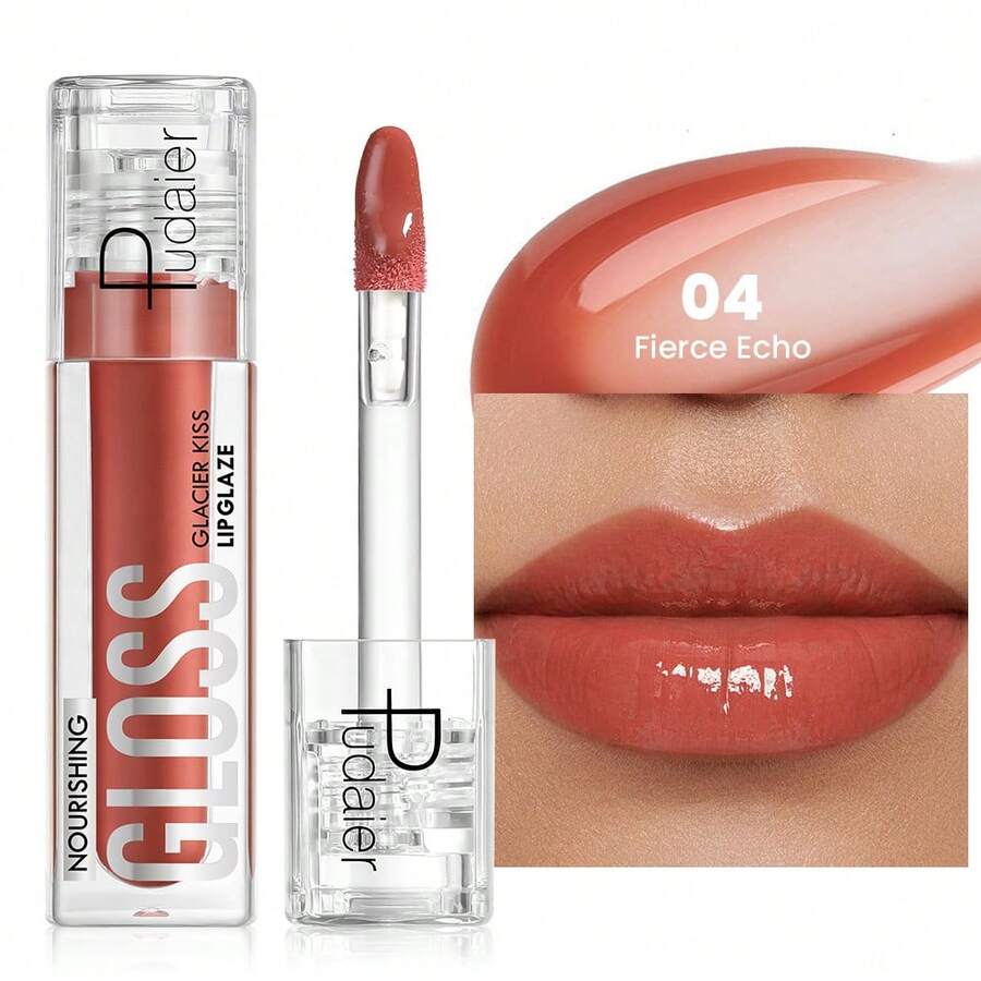 Pudaier 1 thỏi son bóng không dính, son bóng dạng nước lâu trôi, dễ tán, thích hợp làm quà tặng sinh nhật, giáng sinh