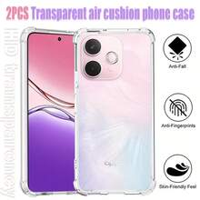 军工级防摔透明四角防震手机壳，Oppo透明手机壳，手机套，手机壳，手机套，防震手机壳，简约手机壳，纯色手机壳，四角防震透明手机壳，防摔手机壳，TPU手机壳，轻便手机套。 - 無色 - 查看 65