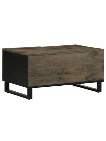 VidaXL Coffee Tafel 80x50x40 Cm Solid Mango Wood Zwart view 6
