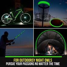 Glow-In-The-Dark Fishing Tape - Easy To Hook, Fluorescent Green Glow Tape Roll Sticker Accessories For Night Cycling, Glow-In-The-Dark Car Accessories - Multicolor - View 5
