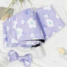 1pc Folding Automatic Inverted Umbrella, UV Protection Windproof Sunshade Umbrella For Women, High-End, Rainy And Sunny Use Summer Cooling,Beach,Travel