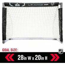 Conjuntos de Mini Hockey de la  de Franklin Sports - Conjunto de Combo de Portería de Hockey de Rodilla, Pelota y 2 Palos de Hockey - Red de Portería Mini - Conjuntos de Hockey Oficiales de la - Los Ángeles Kings - Ver 8