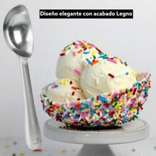 Cuchara para helado Plateado Acero inoxidable Diseño elegante Legno 17 cm  ✅ Entrega de 1-3 días - Plateado - Ver 2