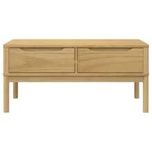 vidaXL Couchtisch FLORO Wachsbraun 99x55,5x45 cm Massivholz Kiefer