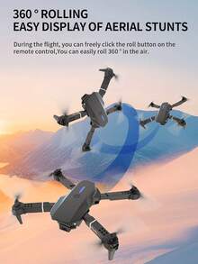 Upgraded E88 Drone, Available In Black And Light Gray, Equipped With HD Real-Time Image Transmission Remote Control, HD Dual Cameras, Supports Optical Flow Hovering And One-Key Landing. - Multicolor - View 5