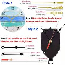 Reloj de cuarzo con movimiento de pndulo, caja de msica completa, mecanismo de pared, repuesto con 4 pares de picas, manecillas de reloj rectas, de lujo, 6/25 pulgadas de grosor mximo de esfera - inicial - Ver 4