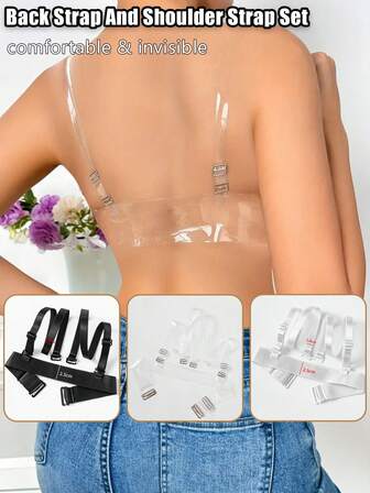 3pcs Women's Adjustable Bra Strap & Crisscross Back Strap Set, Sexy Lingerie Accessories, Elegant & Comfortable, Suitable For Various Bras