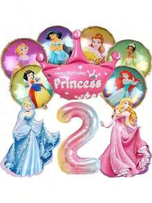 منتج جديد موصى به وذو مبيعات ساخنة - خلفية جدارية من البالونات لحفلة عيد ميلاد أميرة - لوازم حفلة ذات موضوع أميرة، لوازم احتفال وحفلة، بالونات زخرفية