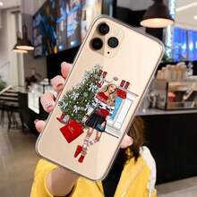 Custodia telefonica trasparente regalo di Natale e Capodanno per ragazze, compatibile con 14 13 12 11 Pro MAX XR X XS SE 7 8 6Plus, cover morbida, compatibile con custodia Galaxy S17, S17 Pro, S17 Pro Max - 03 - Visualizzare 5