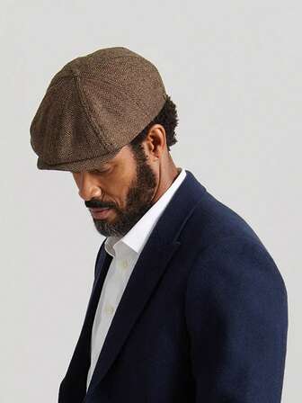 Unisex Octagonal Cap, Casual Newsboy Hat, Retro Beret Hat, Versatile Casual Cap, Painter Hat, Suitable For Spring And Autumn