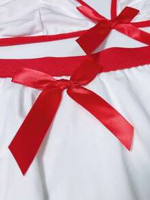 Conjunto de 3 peças de lingerie sexy para dramatização feminina, inclui uniforme de enfermeira