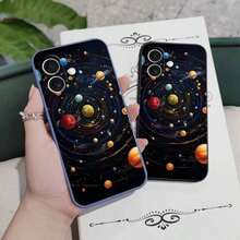 Rotating Universe Phone Case 17 16 16e 15 14 13 12 11 X XR XS Plus Pro Silicone Cover